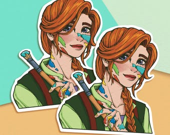 Adesivi di Leah di Stardew Valley / Fustellati da 7,6 cm (3 pollici)