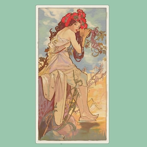 Alphonse Mucha Master Copy Stickers | Art Nouveau Stickers | 3 Inch Die Cut Stickers