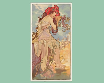 Alphonse Mucha Master Copy Stickers | Art Nouveau Stickers | 3 Inch Die Cut Stickers