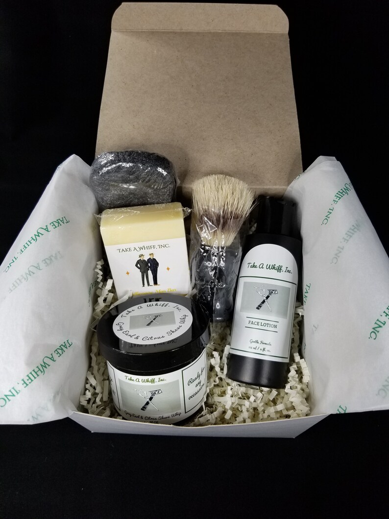 Men's Shave Whip, Face, Shaving Cream, Shave Kit, Toiletry Set, Dad Gift, Travel Set, Gift for Him, Lather, Luxurious Foam, Custom Guy Gift image 4