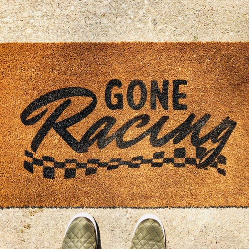 Racing Front Door Mat/ Racing Decor/ Coir Mat/ Coir Rug/ Etsy