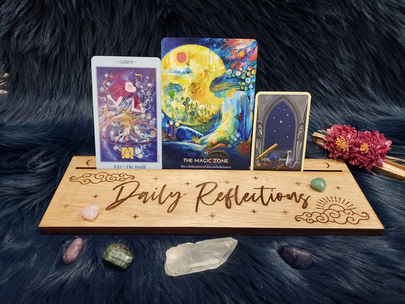 Tarot Card Holder For Daily 3 Card Spread Mahogany Etsy