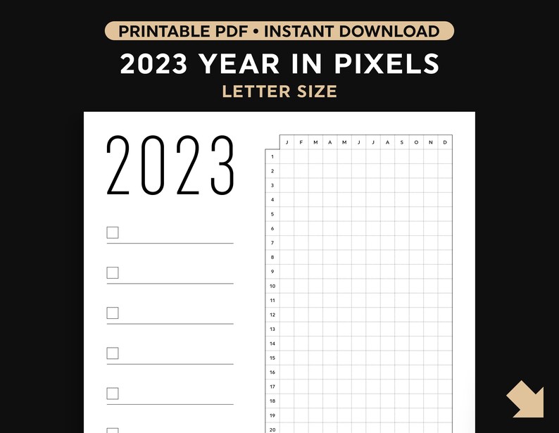Year in Pixels Printable 2023 Mood Tracker Printable 2023 Etsy Year in Pixels Printable 2023 Mood Tracker Printable 2023 Etsy