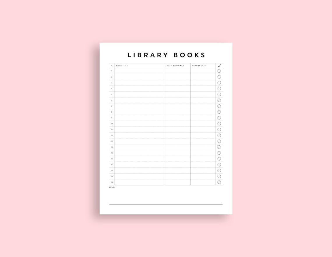 Book Planner Printable Reading Planner Printable Bundle Book - Etsy