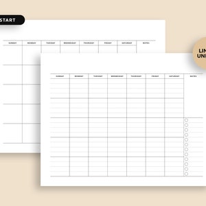 Blank Calendar Notes Printable Monthly Calendar, Wall Calendar, Desk ...