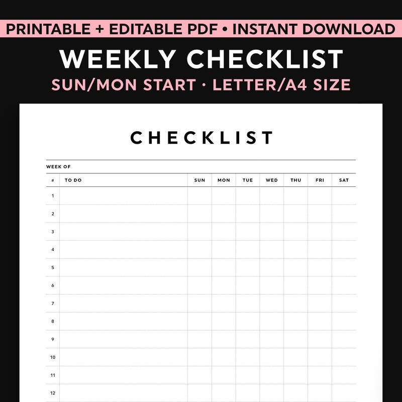 2026 Check List - Etsy