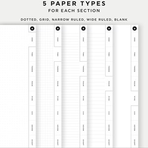 Digital Notebook With Tabs, Black Minimal 8 Subject Notebook for iPad ...