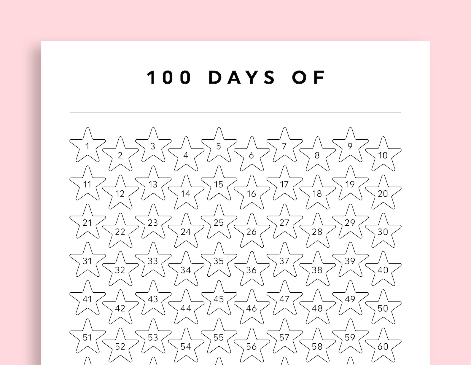 100 Day Habit Tracker Printable 100 Day Challenge Minimal - Etsy Canada
