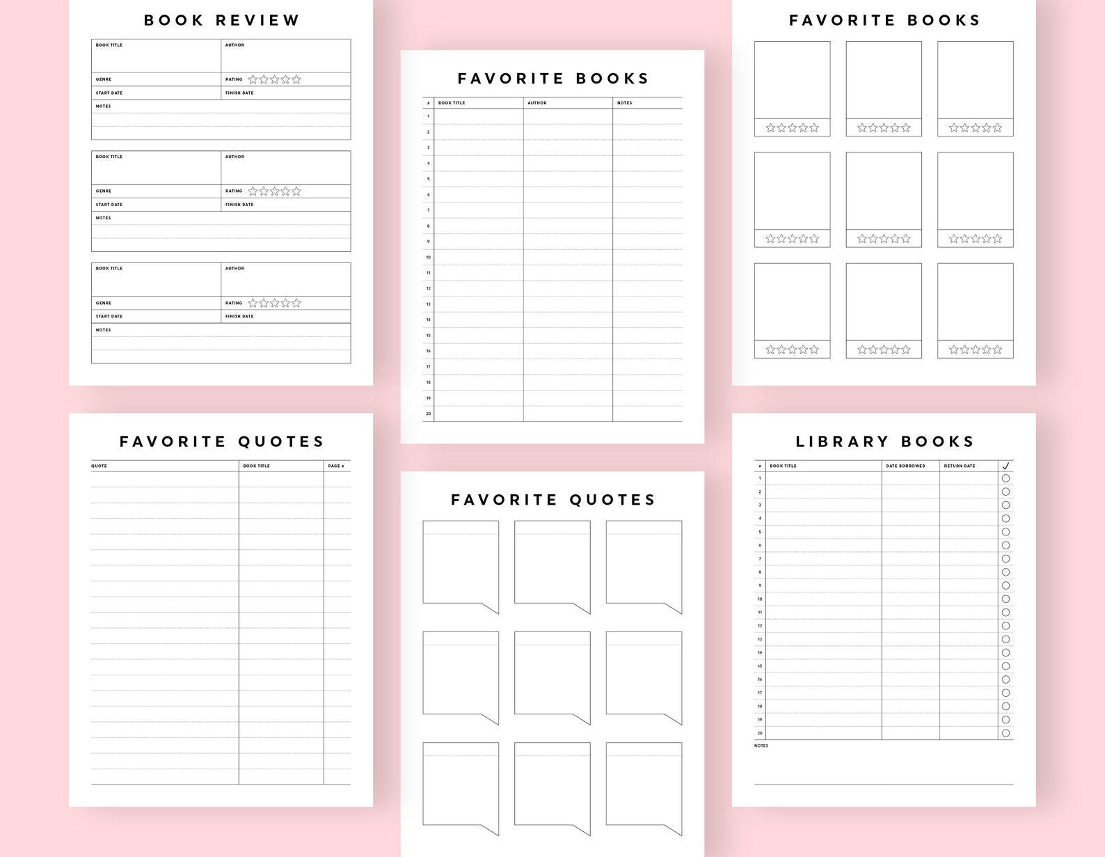 Book Planner Printable Reading Planner Printable Bundle Book Etsy Book Planner Printable Reading Planner Printable Bundle Book Etsy