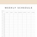 Half Hour Weekly Schedule Printable, Half Hour Daily Schedule Template ...