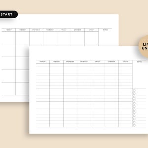Blank Calendar Notes Printable Monthly Calendar, Wall Calendar, Desk ...