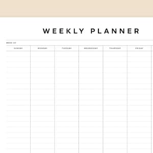 Weekly Planner Printable, Weekly Desk Calendar, Printable Weekly ...