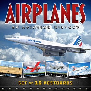 Airplanes of Aviation History Postcards | Set of 16 | 4x6