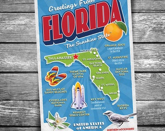Greetings From Florida | 4x6 Postcard