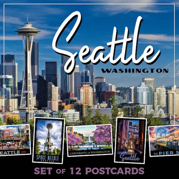 Seattle Postcards Set of 12 4x6 | Etsy