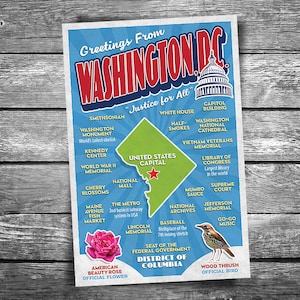 Greetings From Washington, D.C. | 4x6 Postcard