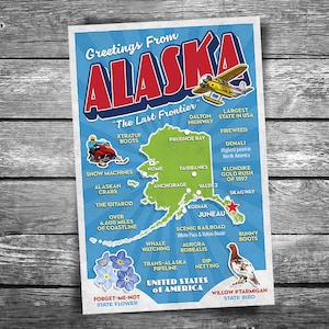 Greetings From Alaska | 4x6 Postcard