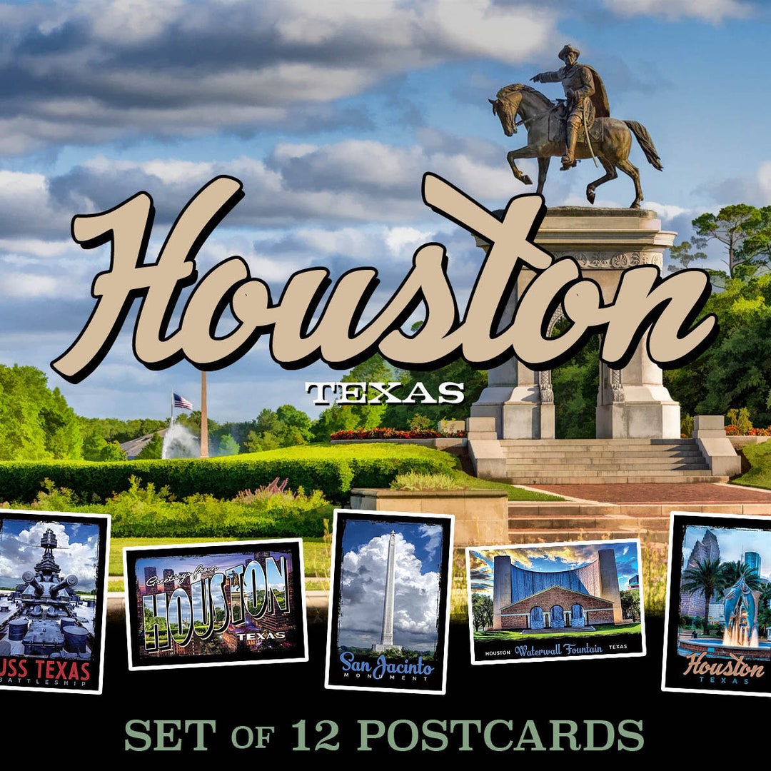 Houston Texas Postcards Set of 12 4x6 Etsy