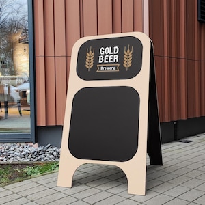 Street Food Menü-Tafel, Café-Bar-Außenhändler, freistehendes Blumen-Ladenschild, Pop-Up-Store-Tafel, Fahrradverleih-Marktstudio-Salon