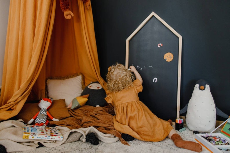 50x100cm/20x39 Chalkboard House With Wooden Etsy