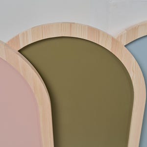 Arch magnetic chalkboards in pink, green and blue color options
