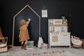 XXL Chalkboard, 100x160cm/ 39x62" Chalkboard House with wooden frame, black, Montessori, toddler, crafting, homeschooling product logo
