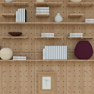 Wandhalter aus Rotbuche - Modernes minimalistisches Regal für Wohnzimmer, Büro & Dekoration