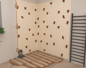 Toddler Indoor Rock Climbing Wall, Montessori Climber Panels