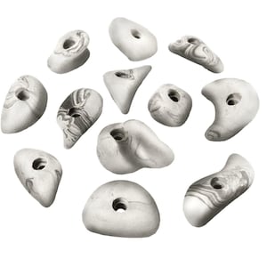 12 Climbing Holds – Size L | White and Grey | Indoor & Outdoor | Great Grip for Beginners and Pros
