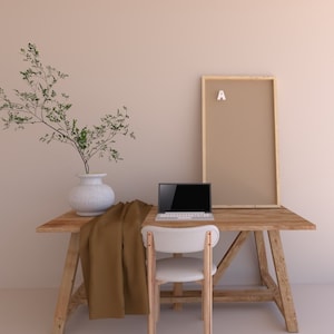 Chalkboard, 66x116cm/26x46&quot; with wooden frame, office board, home office, planning board, menu board, cafe