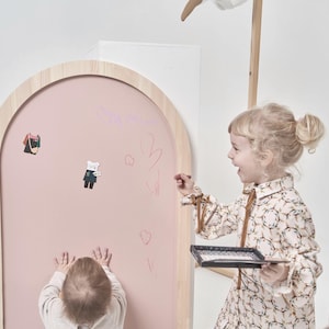 Magnetic Arch Chalkboard (66x116cm) – Kids’ Room, Nursery Furniture & Creative Play Board with Wooden Frame