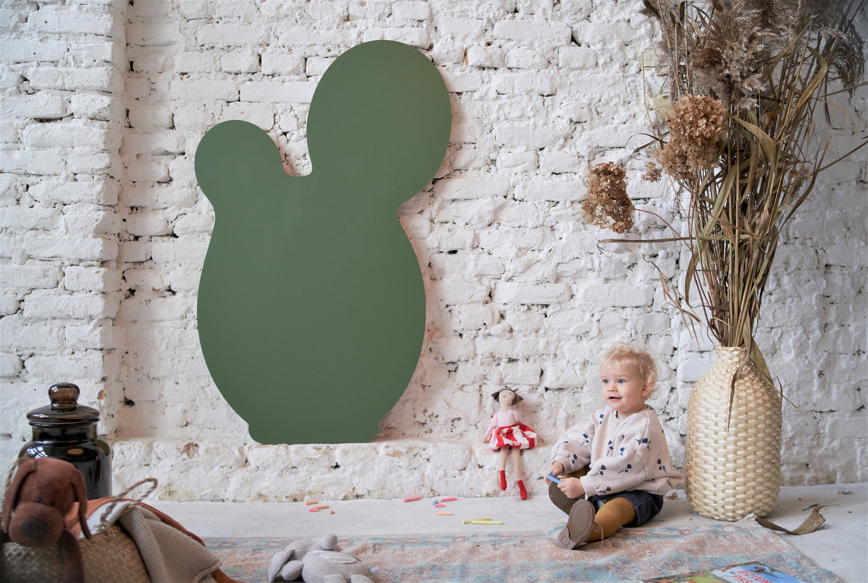 Tableau en Forme de Cactus, Vert, Enfants Montessori, Temps Calme, Activités Solo, Tout-Petit, Artis