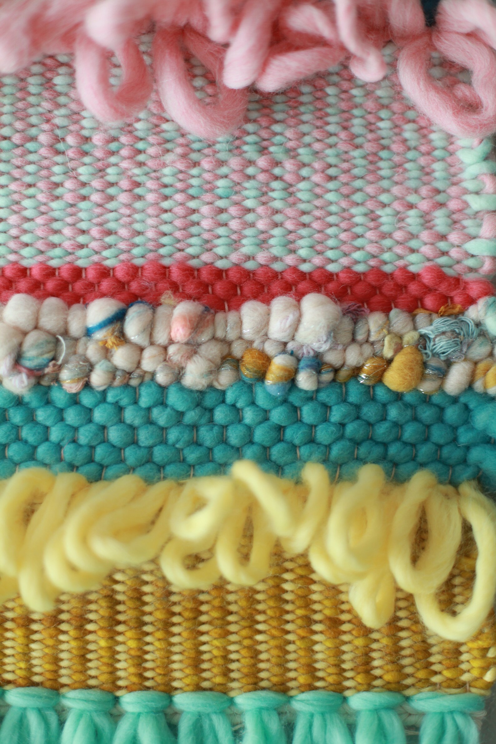 Picture of Pastel Textured Woven Wall Hanging - Etsy