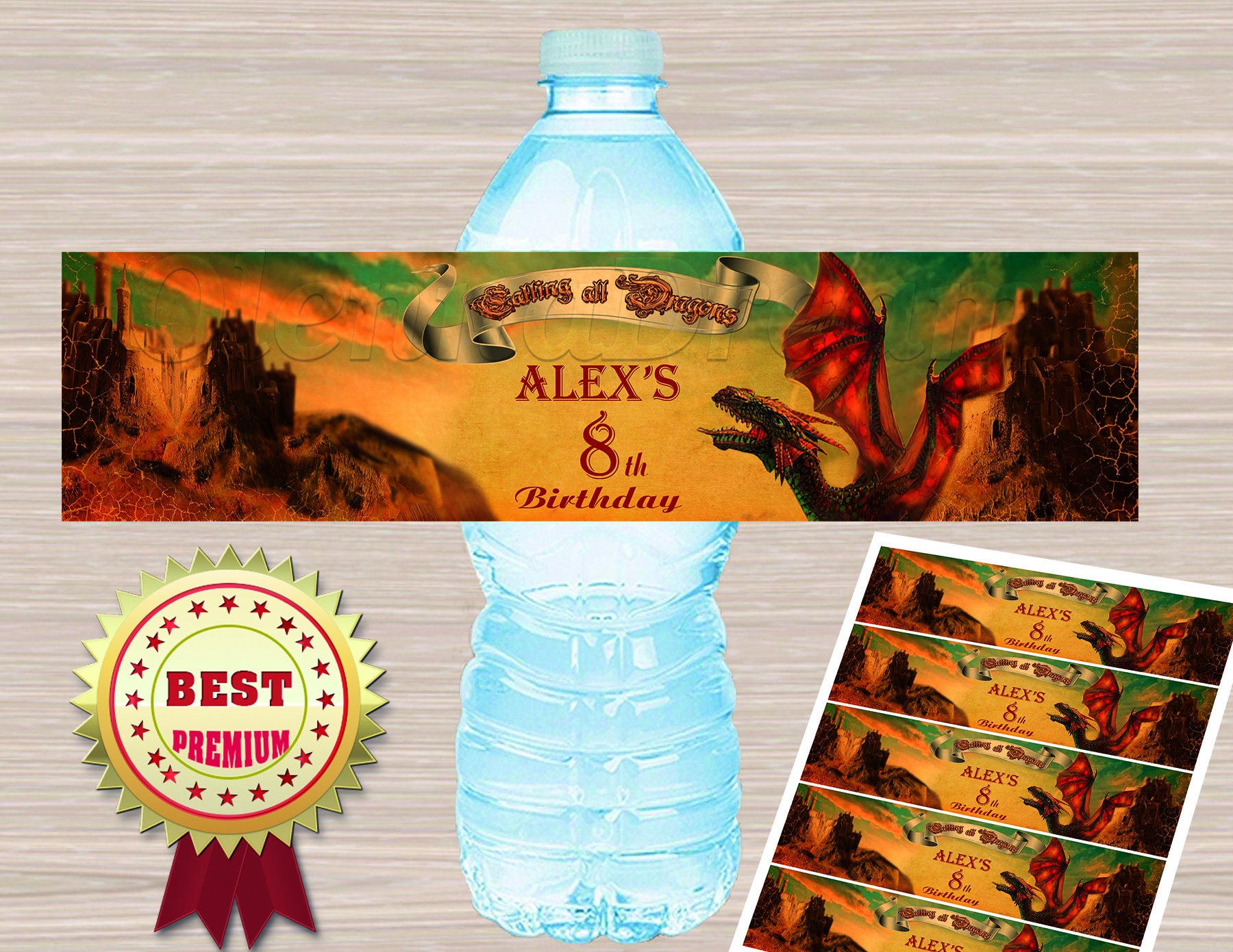 Printable Dragon Party Supplies. Dragon Party Printable. Dragon ...