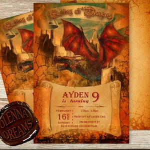 Dragon Birthday Invitation, How To Train Your Dragon Birthday, Dragon Party Printable Invitations, Dragon Invitation Instant, Dragon  party