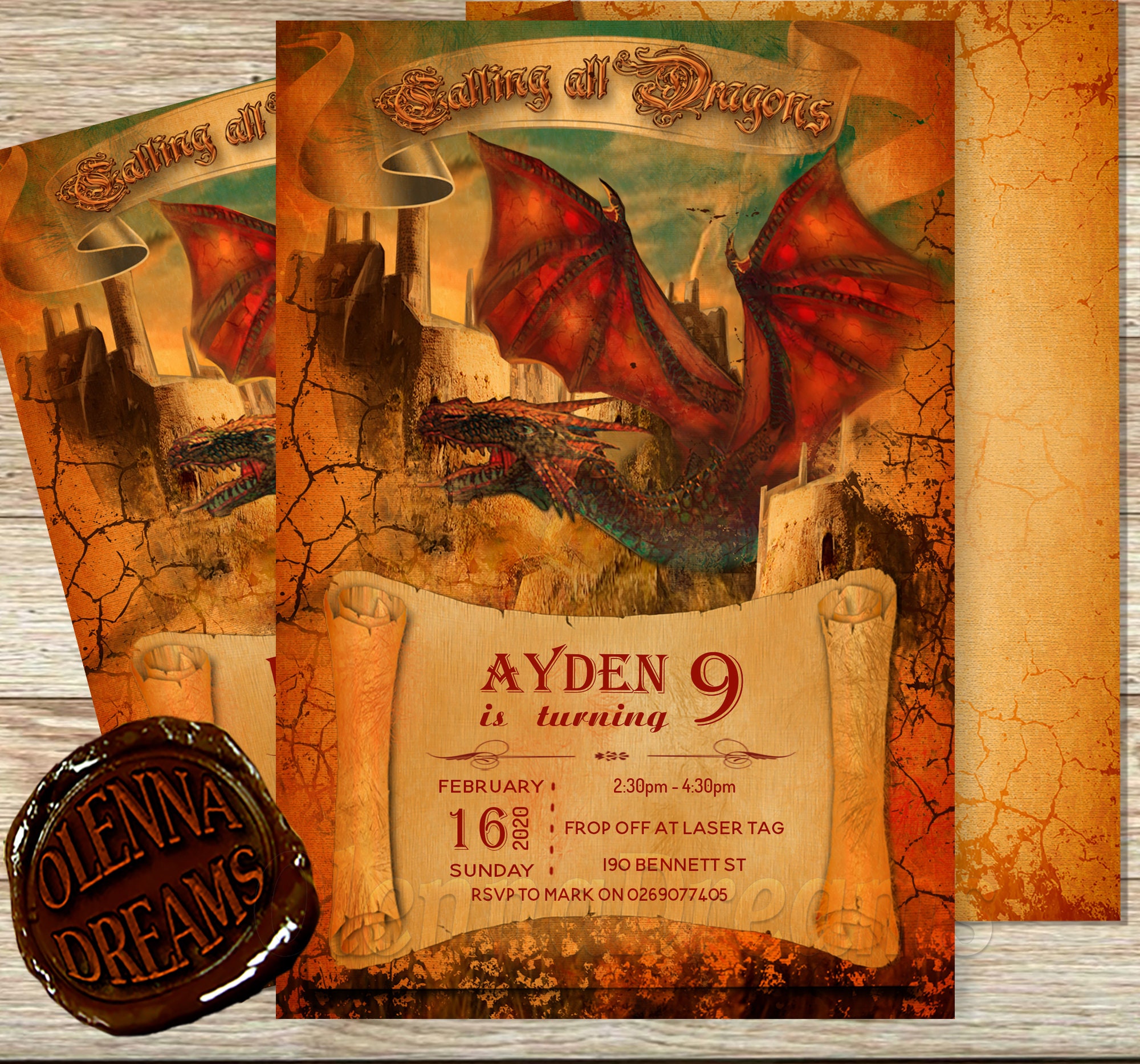 Dragon Birthday Invitation How to Train Your Dragon Birthday - Etsy