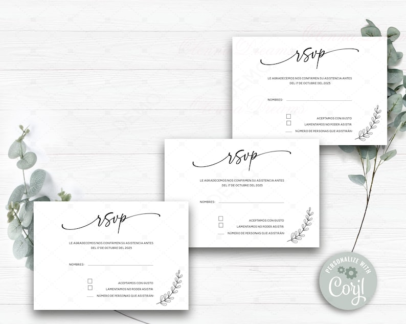 Rsvp in Spanish Wedding Postcard, Rsvp in Spanish Wedding, Rsvp Cards