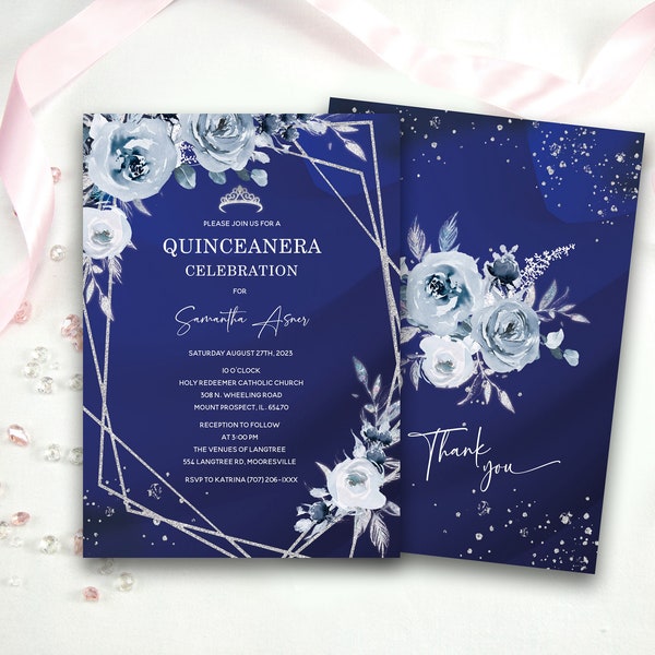 Quinceanera Royal Blue Decorations Etsy