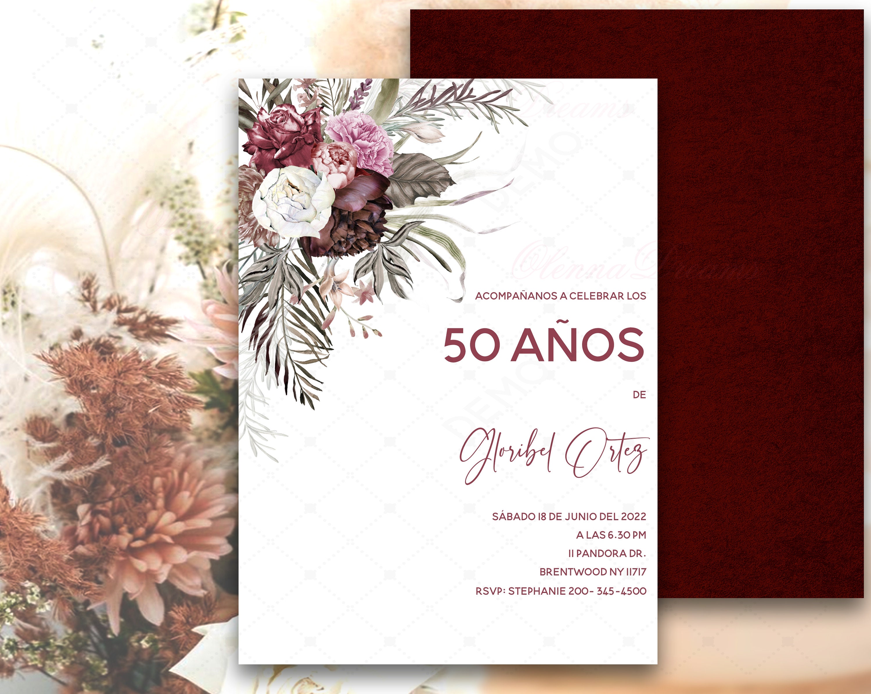 Invitaciones de 50 cumpleaños