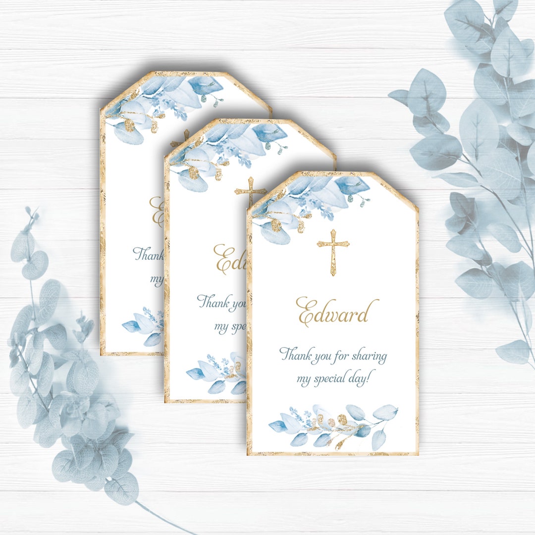 Personalized Confirmation Favor Tags, Personalized Girls / Boys Baptism ...