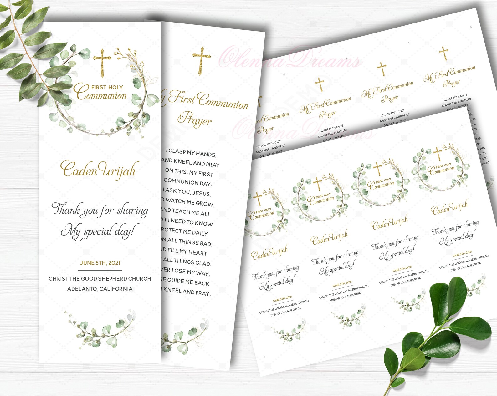 First Communion Prayer Card First Communion Cards and Etsy