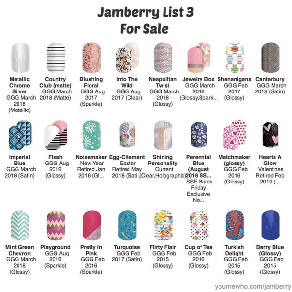 Jamberry Nail Wrap * halbe Blätter *