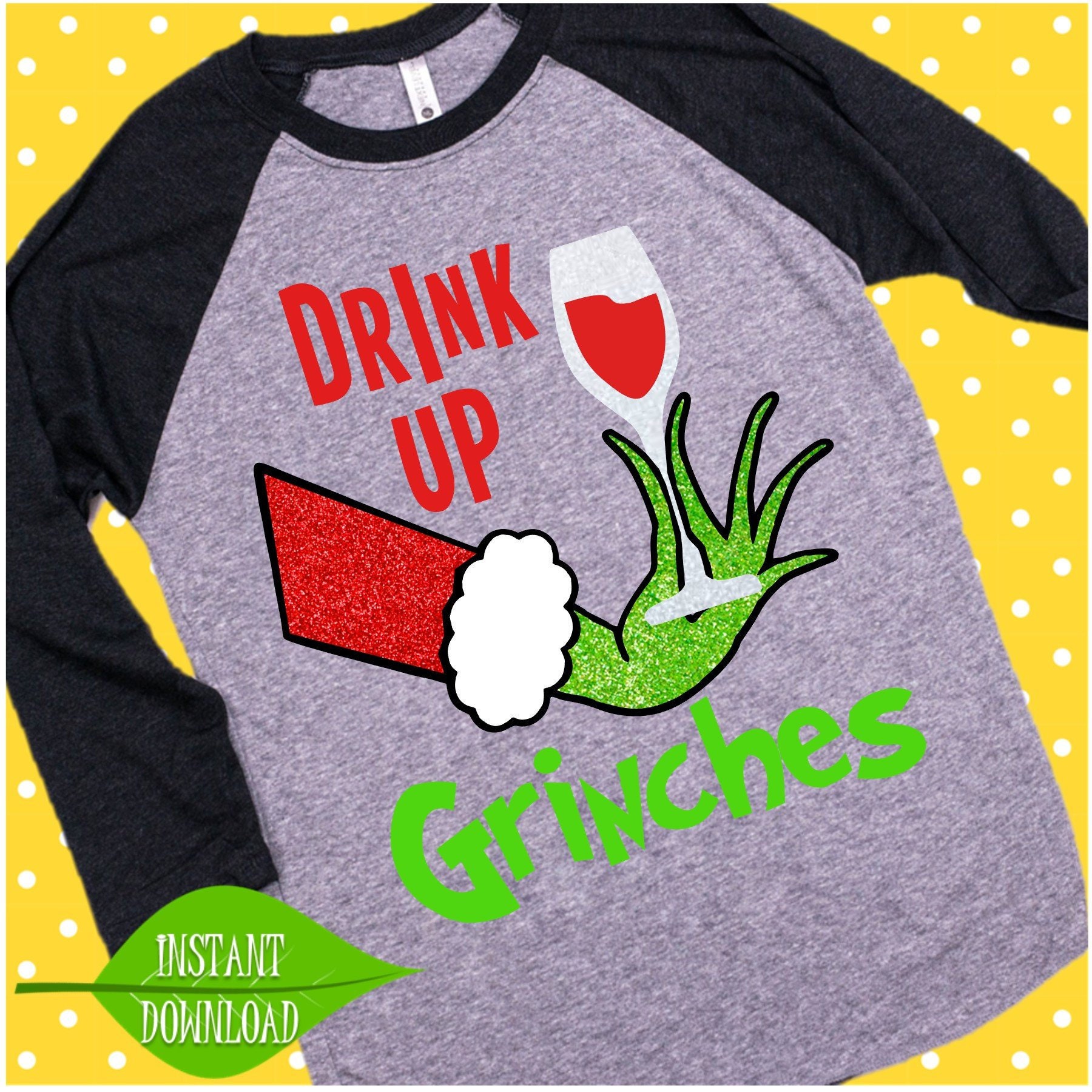 Download Drink Up Grinches svg The Grinch Wine Grinch hand with | Etsy