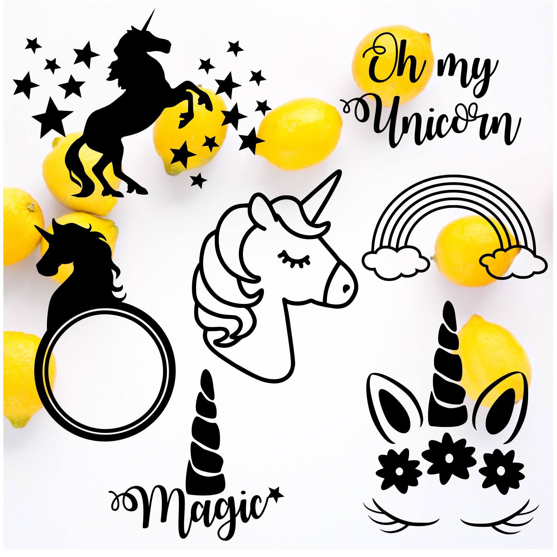 Download Unicorn SVG Bundle Unicorn Monogram SVG bundle unicorn cut | Etsy