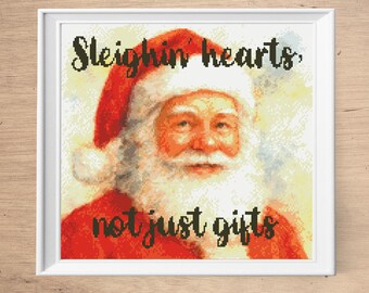 Funny Santa Claus Cross Stitch Pattern: Christmas Design (PDF Pattern)