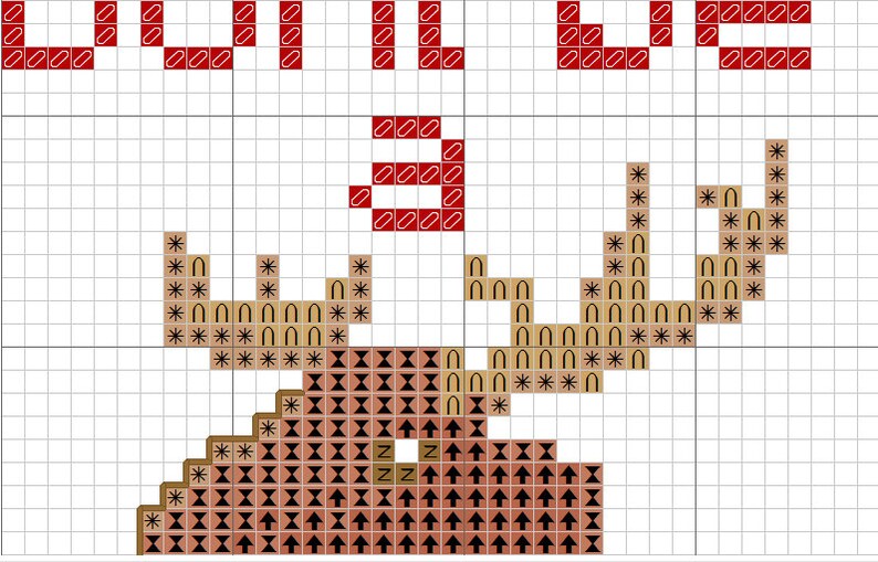Moose cross stitch pattern Embroidery design moose funny | Etsy