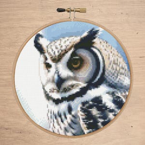 Brown Owl Cross Stitch Pattern: Nature Animal Design (PDF Pattern)