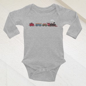 Train baby bodysuit, train baby clothes, train baby outfit, baby boy train one piece, train baby boy outfit, baby boy train bodysuit, trains