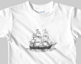 Ship shirt, boat shirt, pirate ship shirt, tall ship shirt, ship t shirt, toddler beach shirt, kids ship shirt, boys shirt, boys t shirt