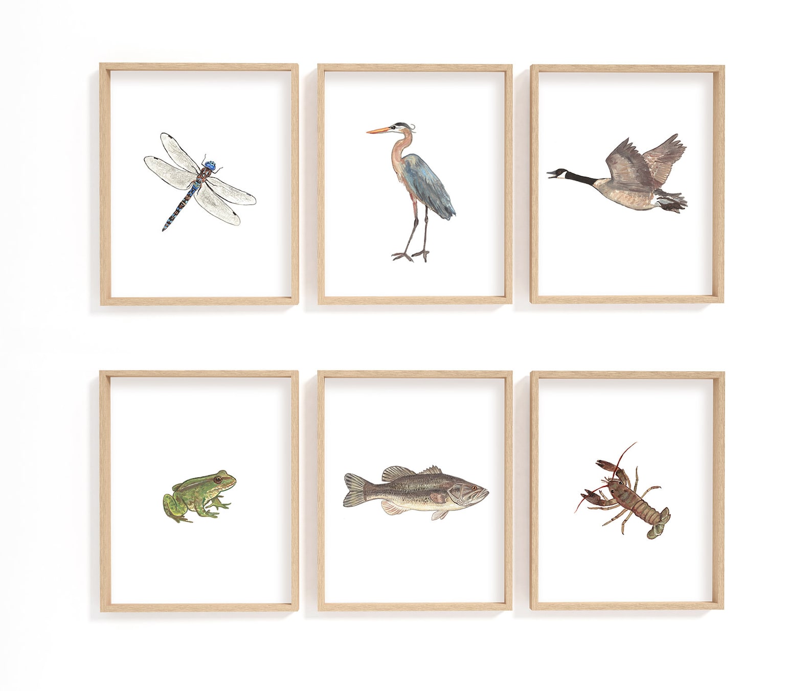 Lake House Wall Decor, Lake Life Print, Wilderness Print Set, Nursery ...